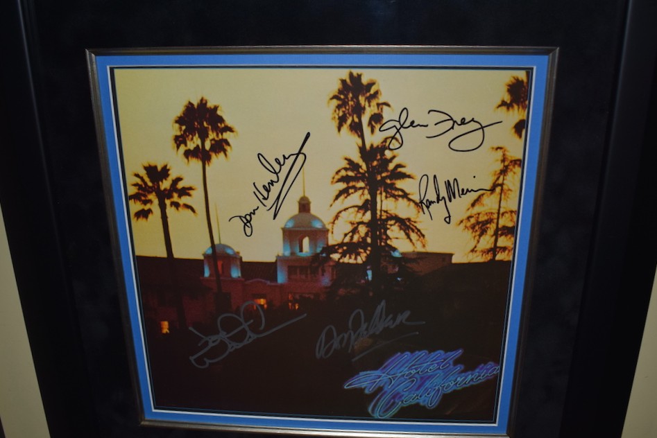 Eagles - Hotel California Framed Signature Gold LP Record Display