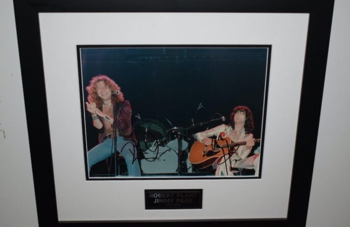 #2-Robert Plant and Jimmy Page Signed 8×10 Photograph