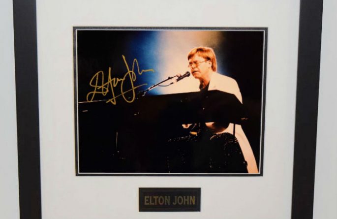 #1-Elton John Signed 8×10 Photograph