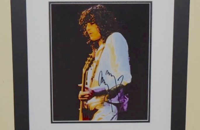 #2-Jimmy Page Signed 8×10 Photograph