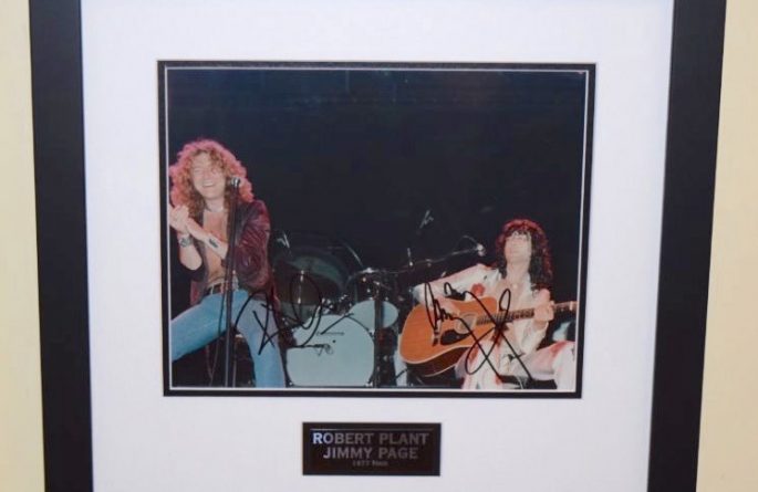 #2-Robert Plant and Jimmy Page Signed 8×10 Photograph