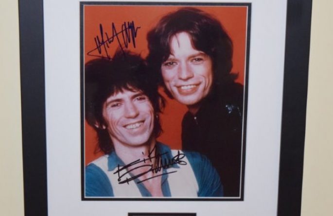 #4-Keith Richards and Mick Jagger Signed 8×10 Photograph