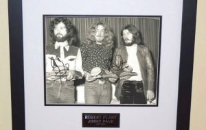 #1-Robert Plant and Jimmy Page Signed 8×10 Photograph