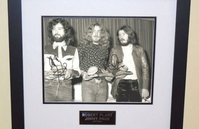 #1-Robert Plant and Jimmy Page Signed 8×10 Photograph