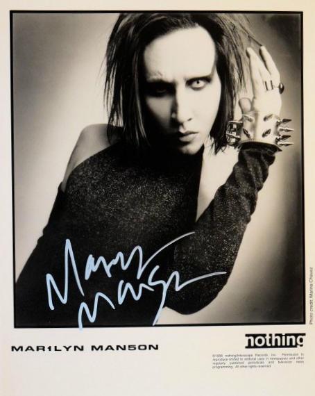 Marilyn Manson Signed Autographed 8 x 10 Photo