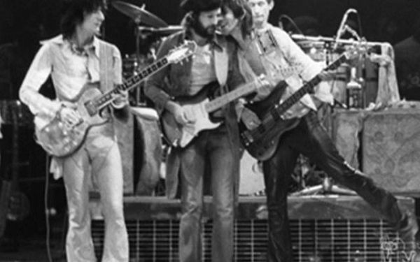 Ronnie Wood, Eric Clapton, Keith Richards & Charlie Watts, NYC, 1975