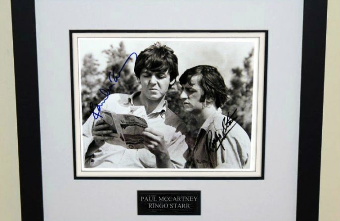 #10-Paul McCartney & Ringo Starr Signed 8×10 Photograph