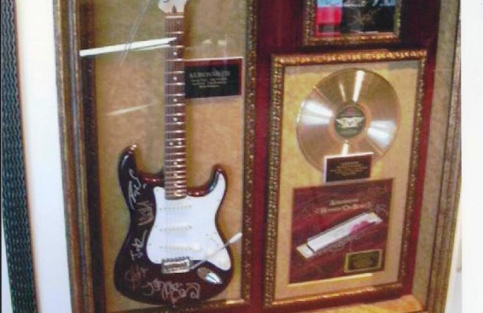 #3 Aerosmith Signed Guitar Display