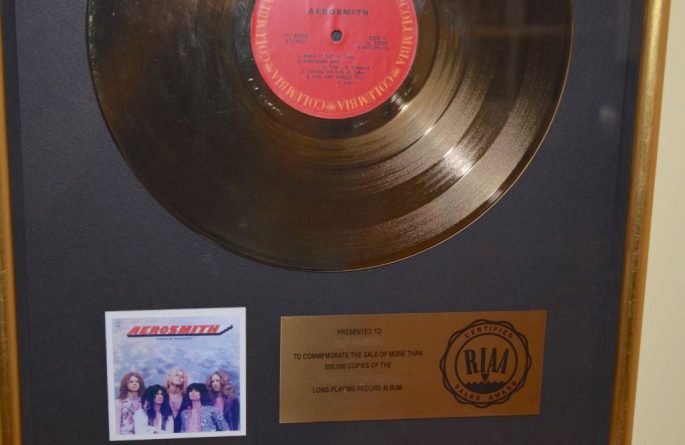 Aerosmith RIAA Award For Debut Release