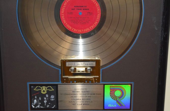 Aerosmith RIAA Award For Get Your Wings
