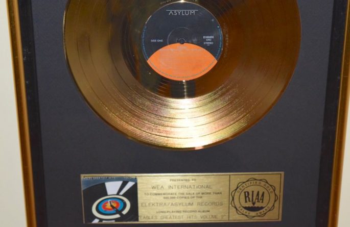 Eagles RIAA Award for Greatest Hits Volume 2