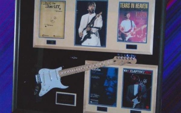#2 Eric Clapton Signed Guitar Display
