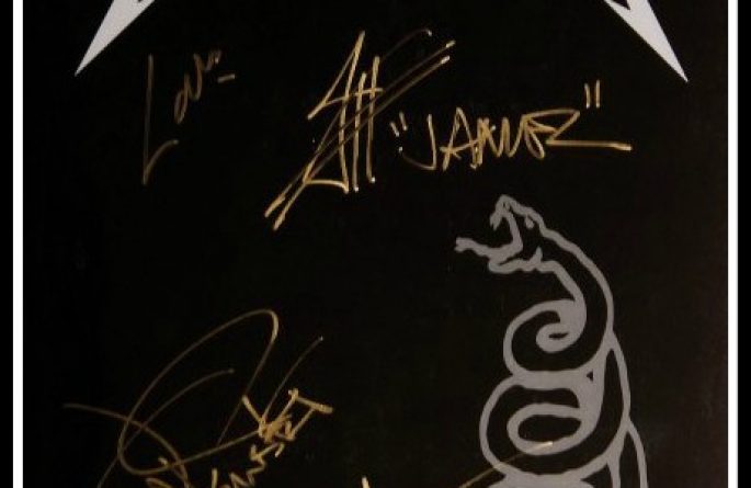 Metallica The Black Album Signed Sheet Music Lars Ulrich Kirk Hammett Jason Newsted James Hetfieldrock Star Gallery