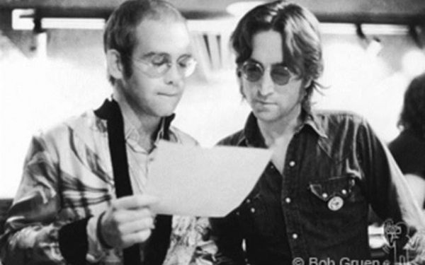 John Lennon & Elton John Record Plant, NYC, 1974
