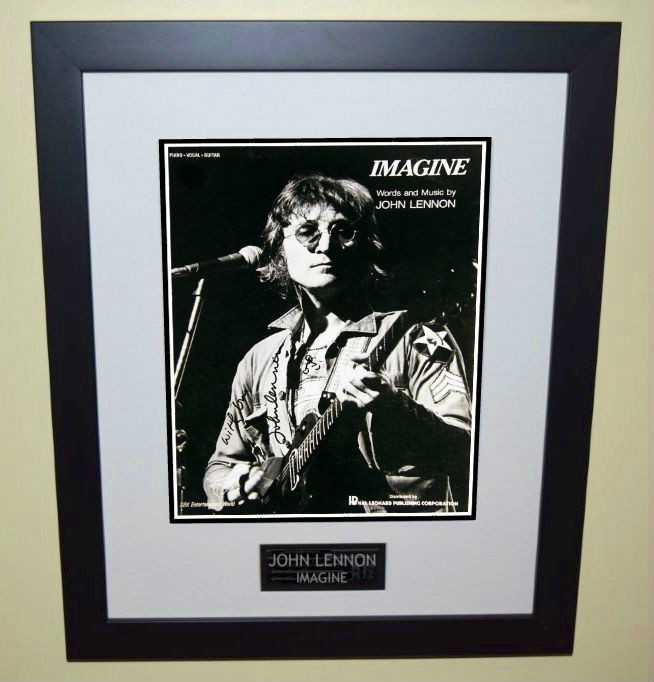 John Lennon – Imagine, Signed Sheet Music, hand-signed collectiblesROCK