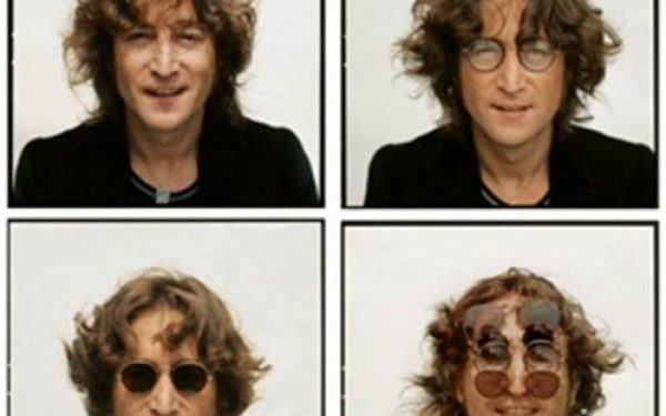 #8 John Lennon Portrait 4 Faces, Walls and Bridges Cover, NYC, 1974