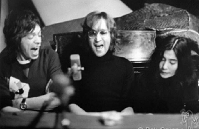 #3 John Lennon, Yoko Ono & Mick Jagger Record Plant, NYC, 1972
