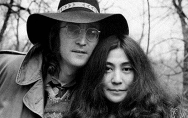 John Lennon & Yoko Ono Portrait, Central Park, NYC, 1973