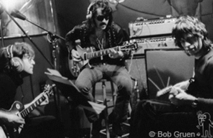 John Lennon, Wayne “Tex” Gabriel & Mick Jagger Record Plant, NYC, 1972