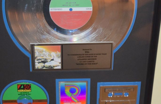 Led Zeppelin RIAA Award For Houses Of The Holy