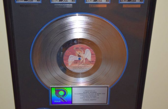 Led Zeppelin RIAA Award for Physical Graffiti