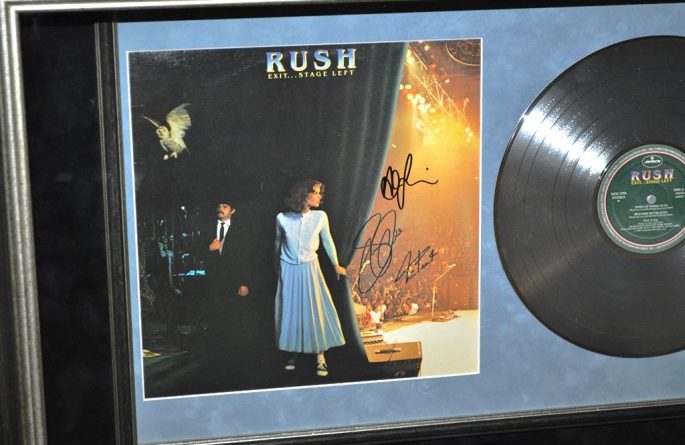 Rush Signed Guitar Display