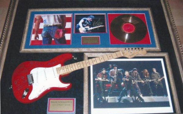 #3 Bruce Springsteen Signed Guitar Display