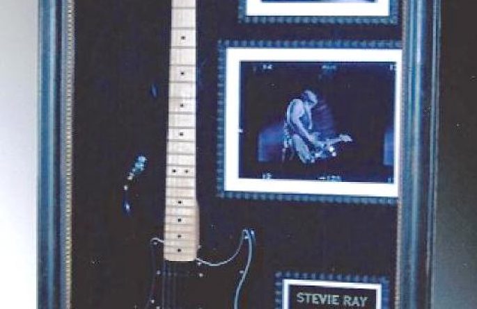 #3 Stevie Ray Vaughan Signed Guitar Display