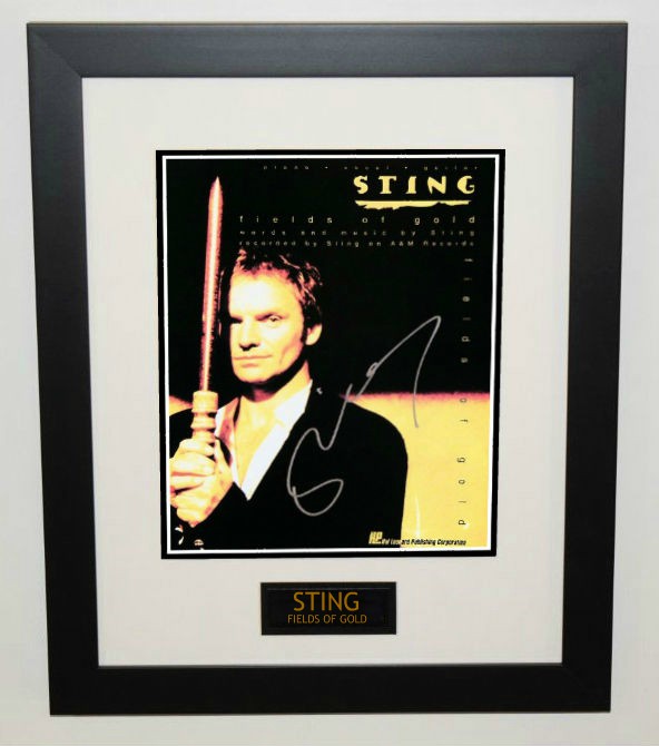 Sting Fields Of Gold Signed Sheet Music Hand Signed