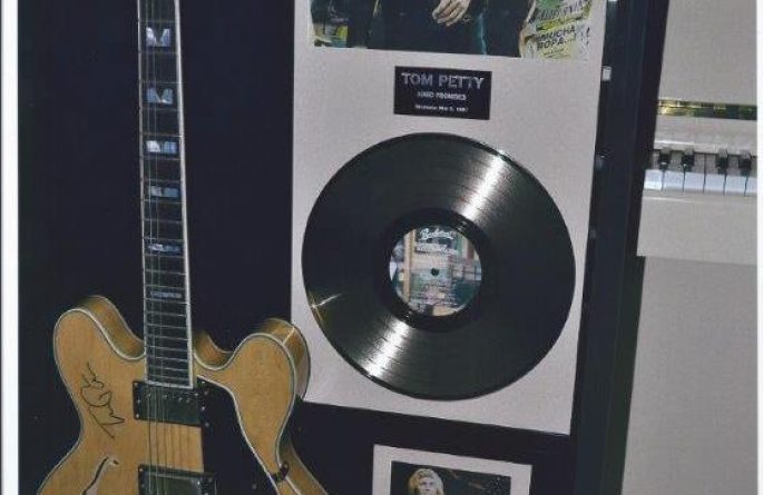 Tom Petty / Traveling Wilburys Signed Guitar Display