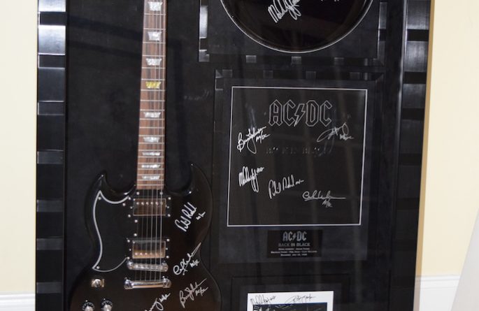 #2 AC/DC Signed Guitar Display