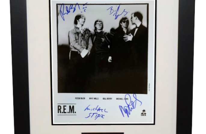 R.E.M. Signed 8×10 Photograph
