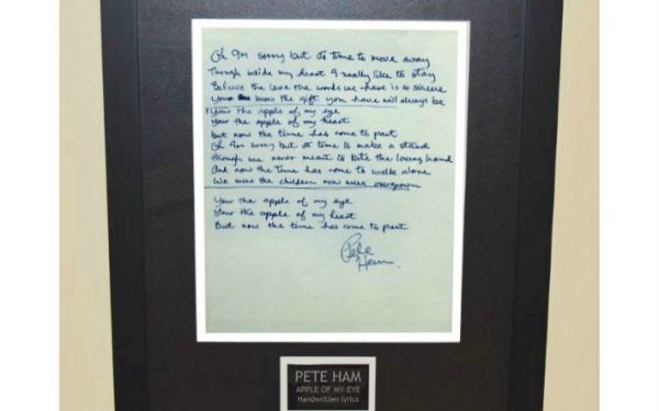 The Eagles Signed and Framed 'Get Over It' Lyrics Sheet - CharityStars