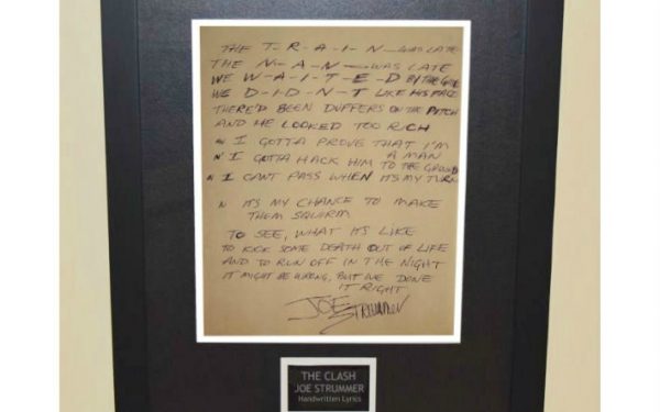 Joe Strummer – Handwritten Lyrics