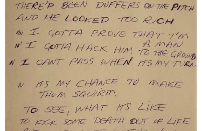 Joe Strummer – Handwritten Lyrics
