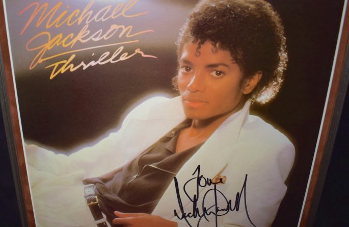 Michael Jackson Thriller, Hand signed: Love Michael JacksonROCK STAR ...