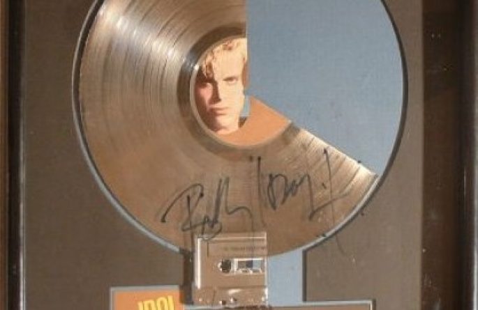 Billy Idol RIAA Award For Whiplash Smile