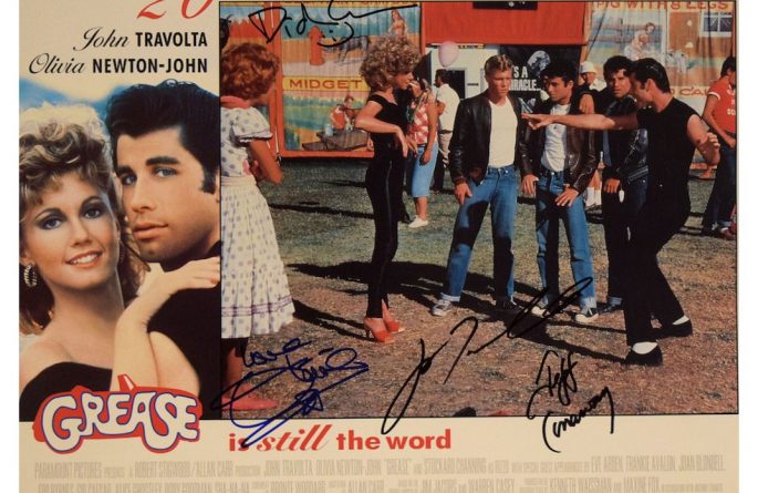 Grease Signed Lobby Card