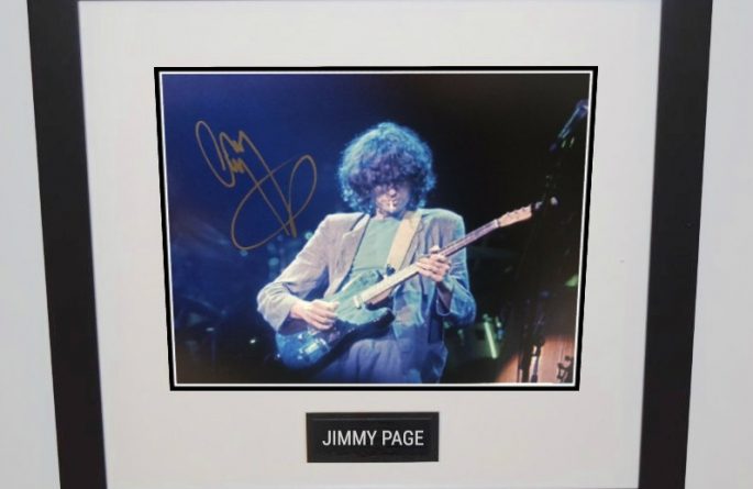 #6-Jimmy Page Signed 8×10 Photograph