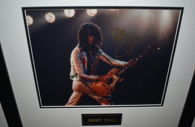 #7-Jimmy Page Signed 8×10 Photograph