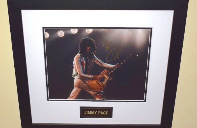#7-Jimmy Page Signed 8×10 Photograph