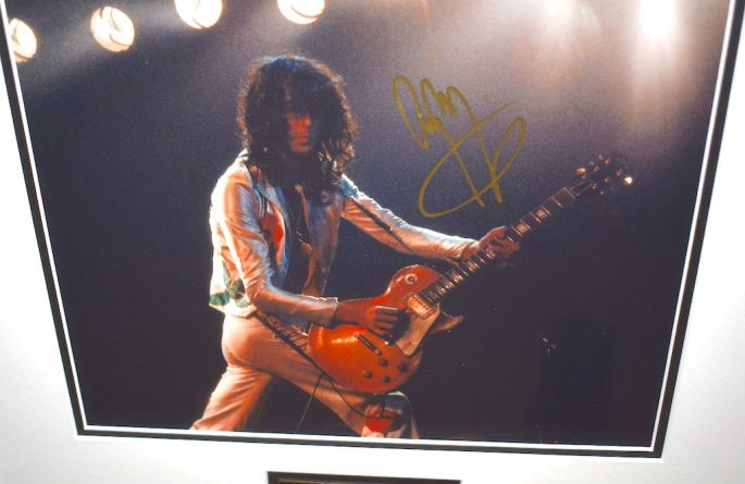 #7-Jimmy Page Signed 8×10 Photograph