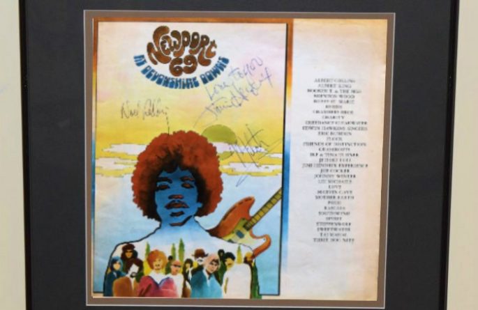 Jimi Hendrix Signed In Devonshire Downs Tour Book