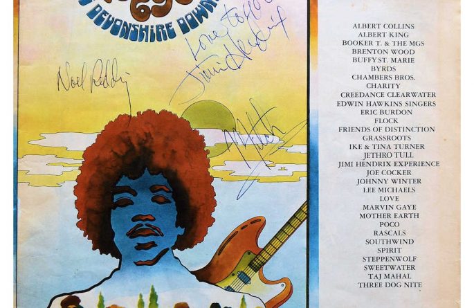 Jimi Hendrix Signed In Devonshire Downs Tour Book