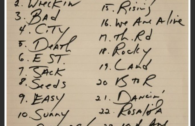 Bruce Springsteen 8×10 Photograph & Set List