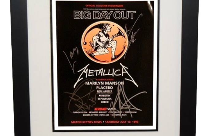Metallica Signed Big Day Out Program