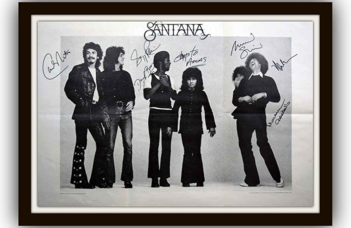 Santana Signed Poster