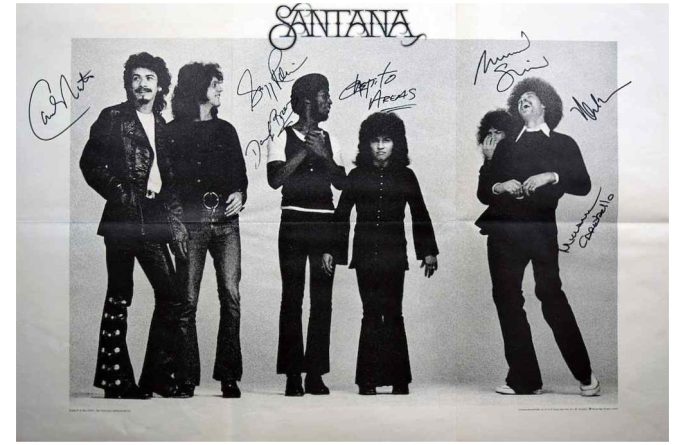 Santana Signed Poster