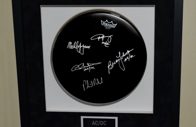 AC/DC – Signed Remo Drum Head