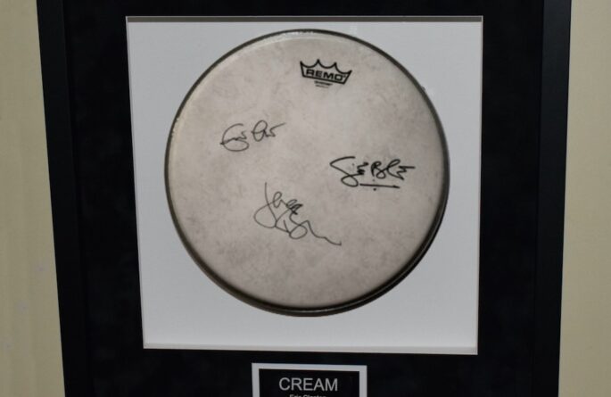 Cream – Signed Drum Head